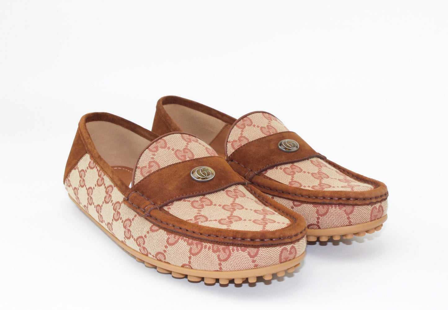 Gucci Monogram Men GG Suede Loafers