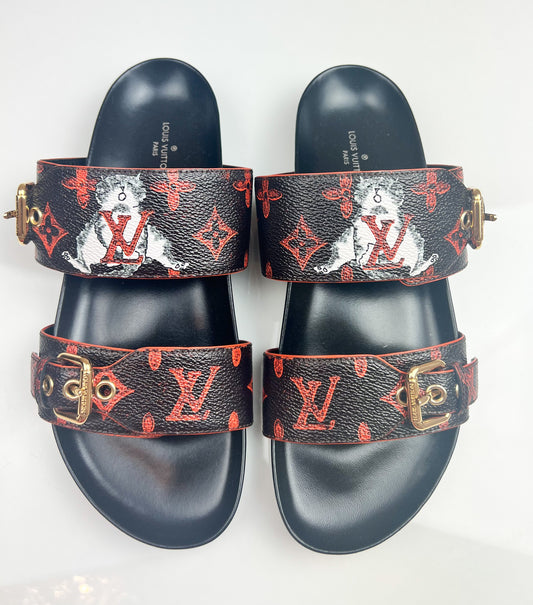 Louis Vuitton Bom Dia Catogram Flat Mules