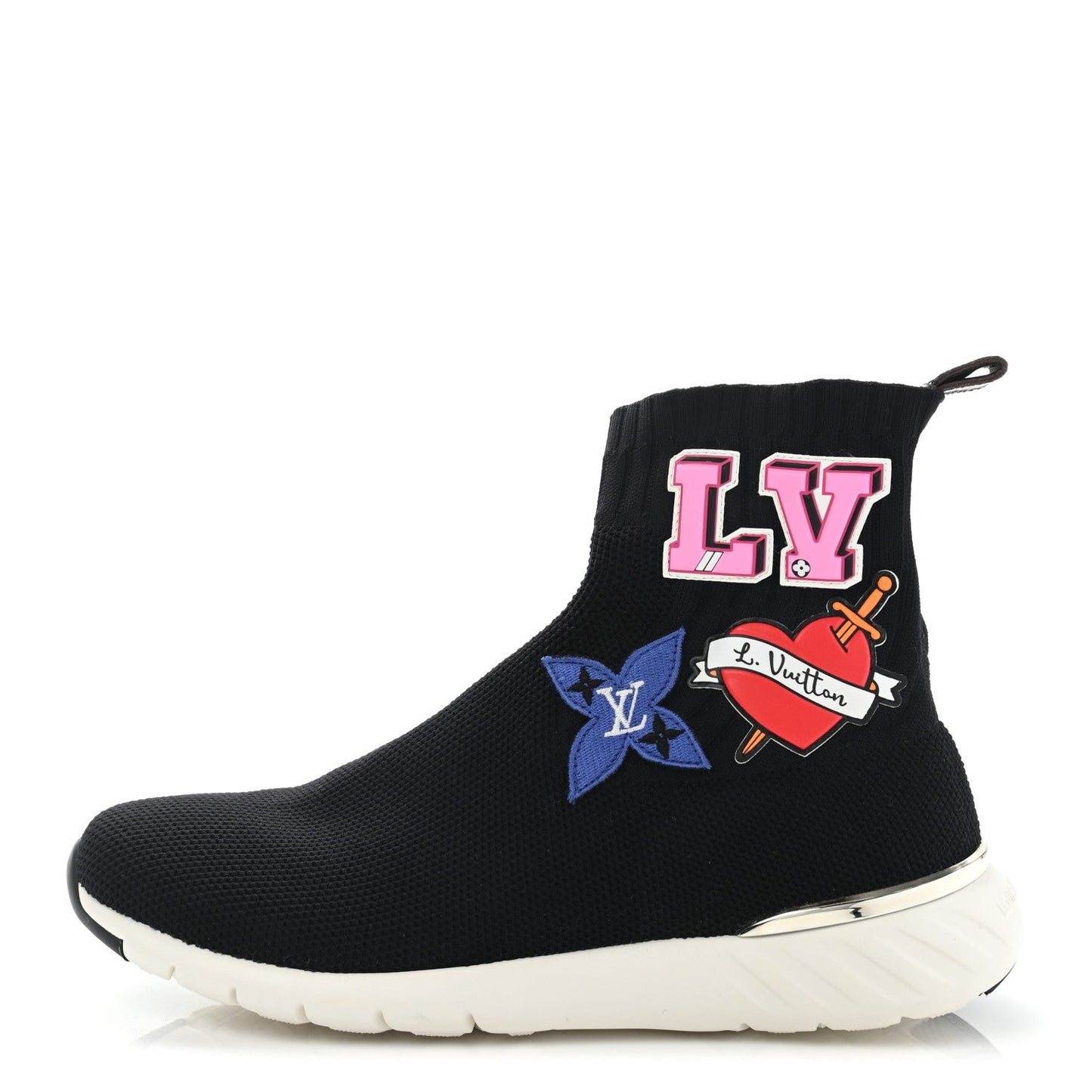 Louis Vuitton Black Heart Sock Sneakers