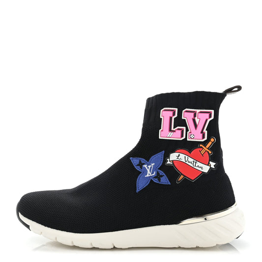 Louis Vuitton Black Heart Sock Sneakers