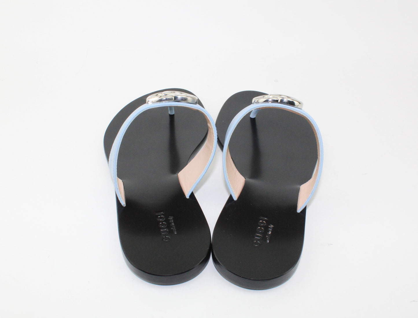Gucci Leather Thong Sandal With Double G