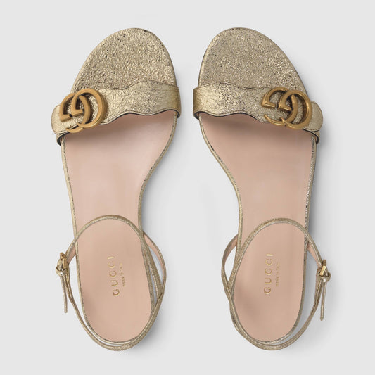 Gucci Marmont Sandal Gold
