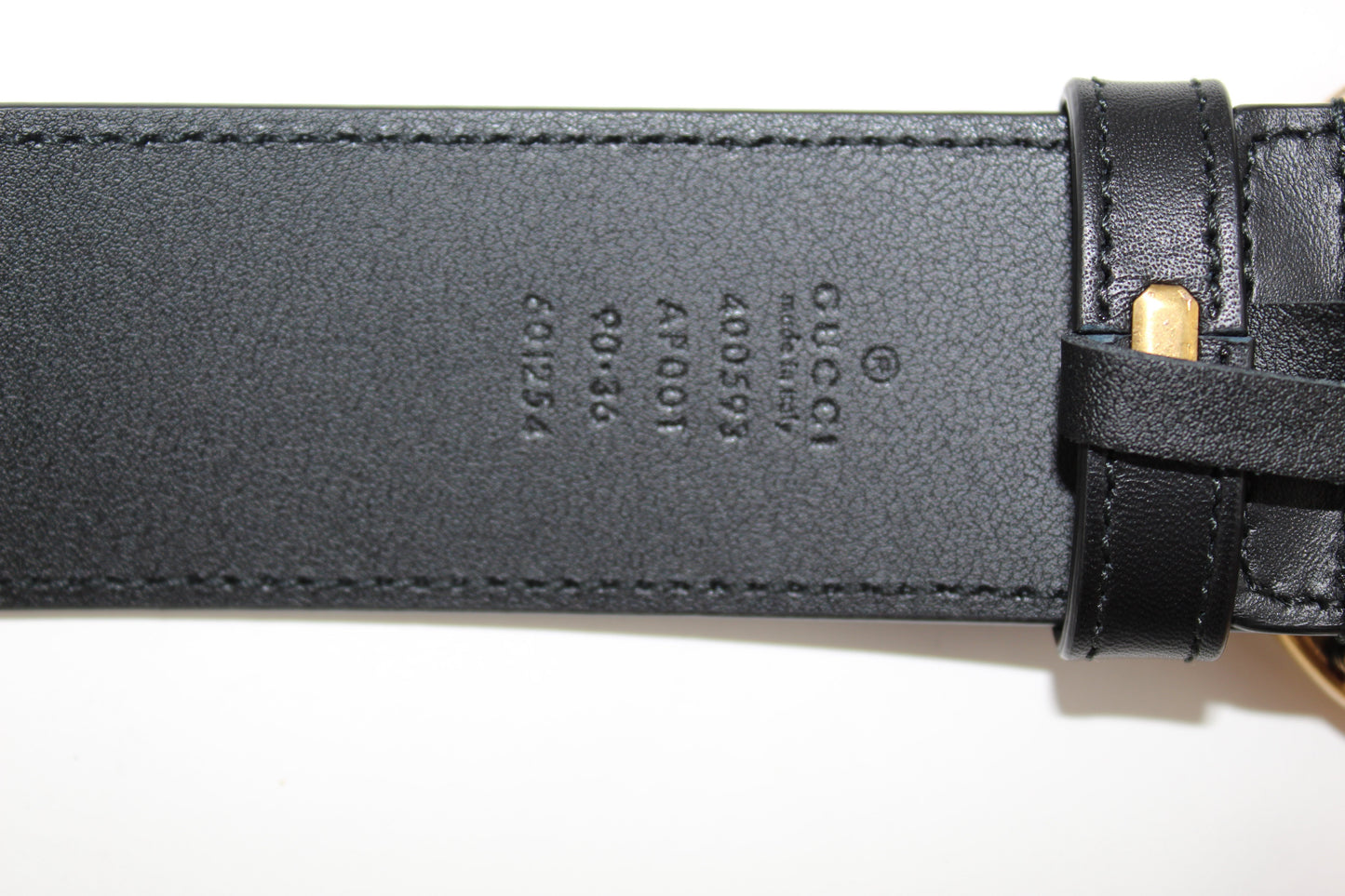 GUCCI LEATHER BELT WITH DOUBLE G BUCKLE
