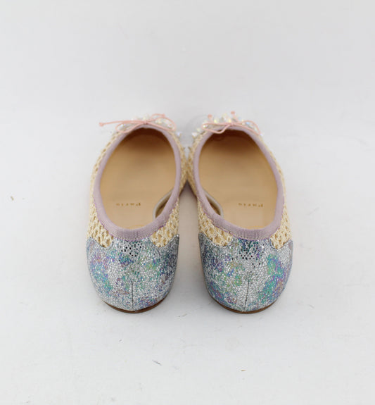 CHRISTIAN LOUBOUTIN MIX FLAT CALF/KNOT SIZE 37