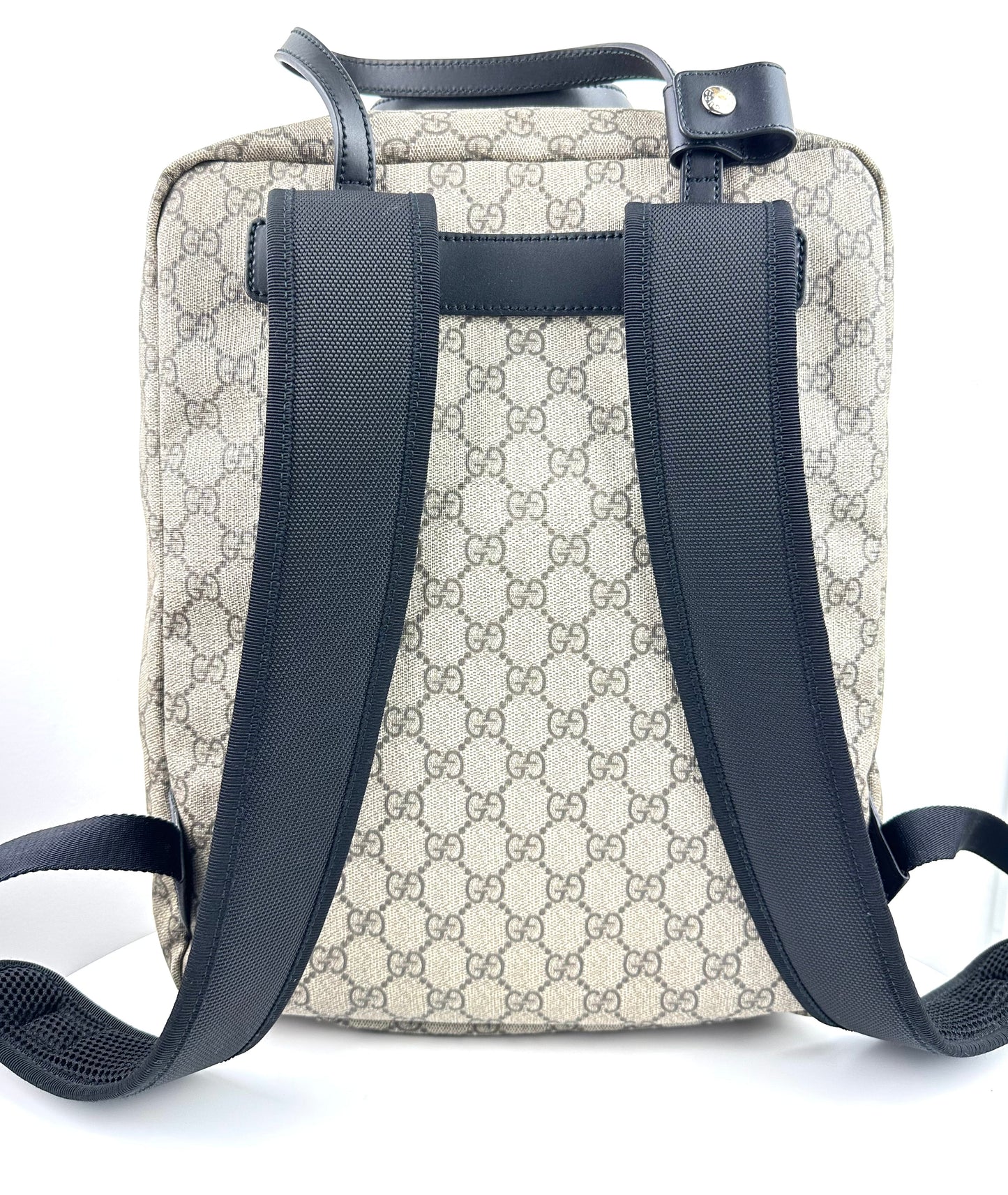Gucci GG Supreme Monogram Web Backpack