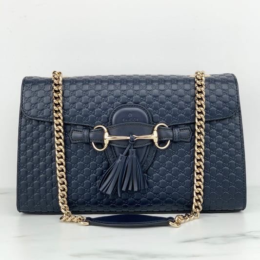 Gucci Emily Guccissima Medium Chain Shoulder Bag