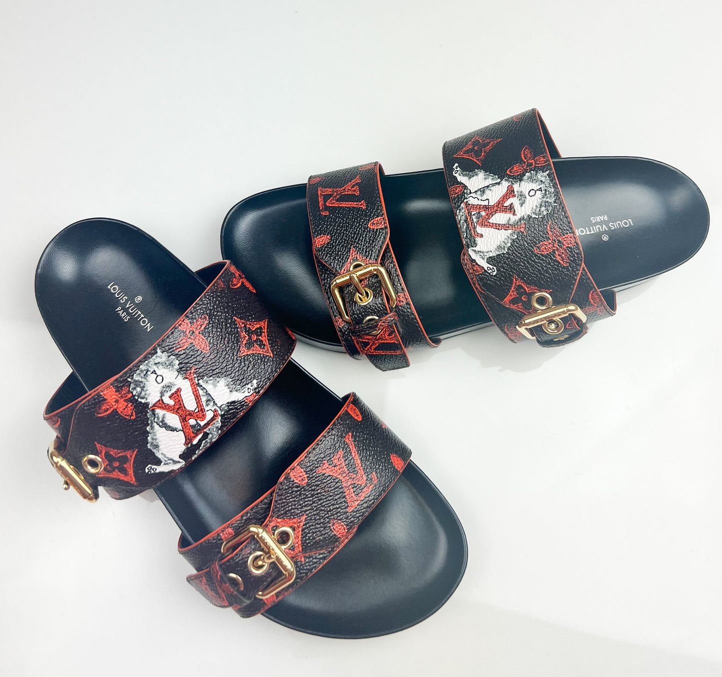 Louis Vuitton Bom Dia Catogram Flat Mules