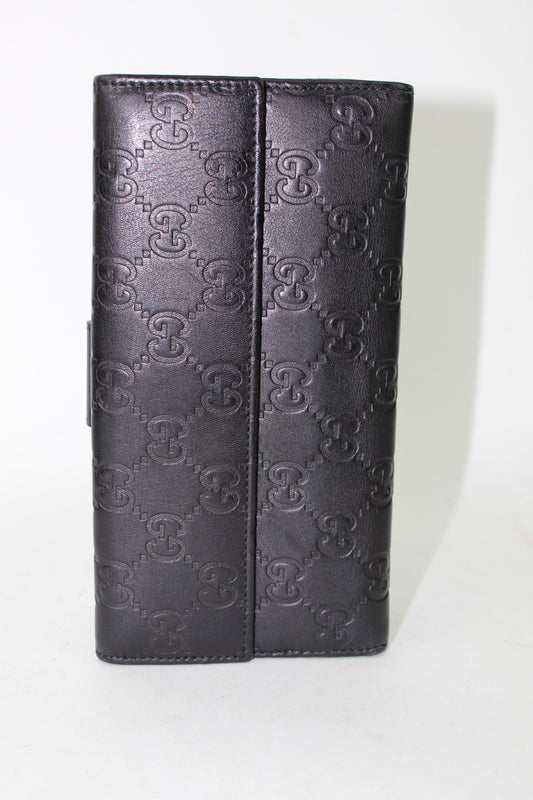 GUCCI SIGNATURE CHECKBOOK WALLET