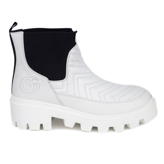 Gucci Matelasse Chelsea Double G Logo Rain Boots