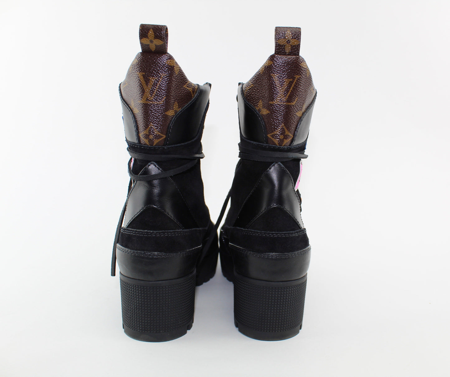 LOUIS VUITTON BLACK HEART PLATFORM DESERT BOOT