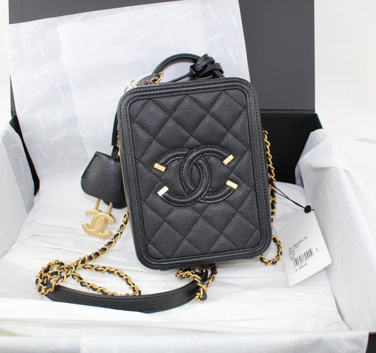 CHANEL BLACK VANITY CASE