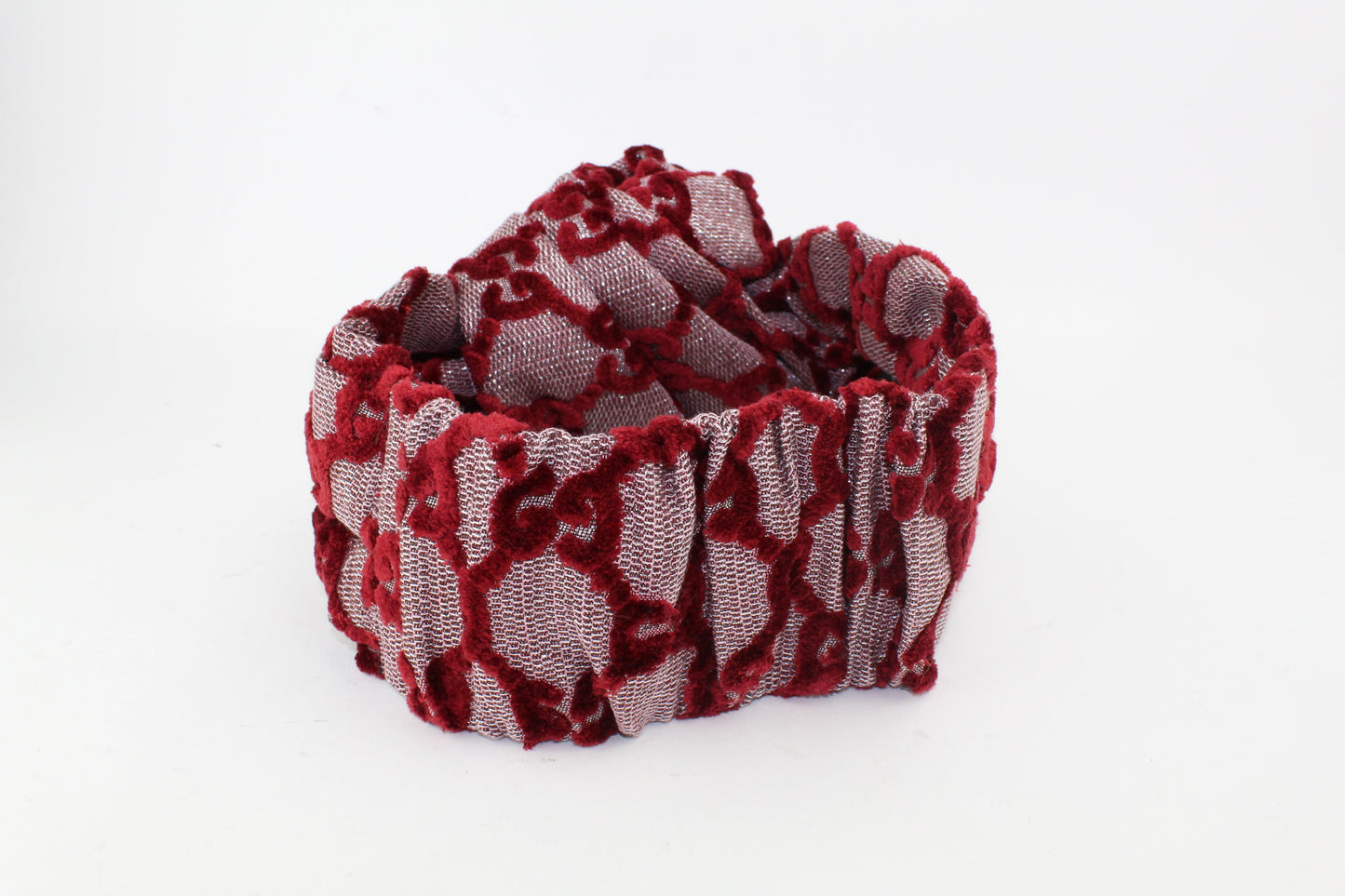 Gucci GG Velvet Burgundy Headband
