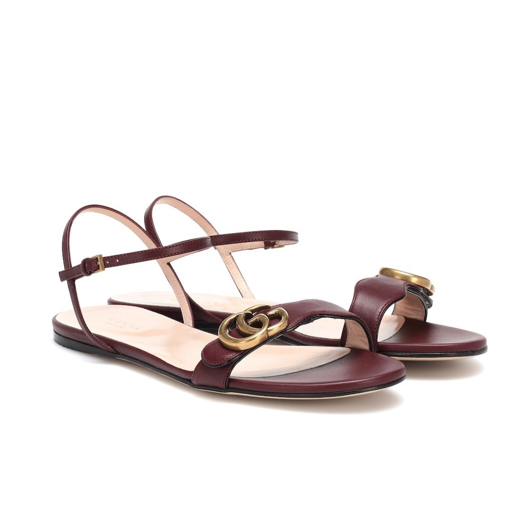 Gucci Marmont Sandal Burgundy