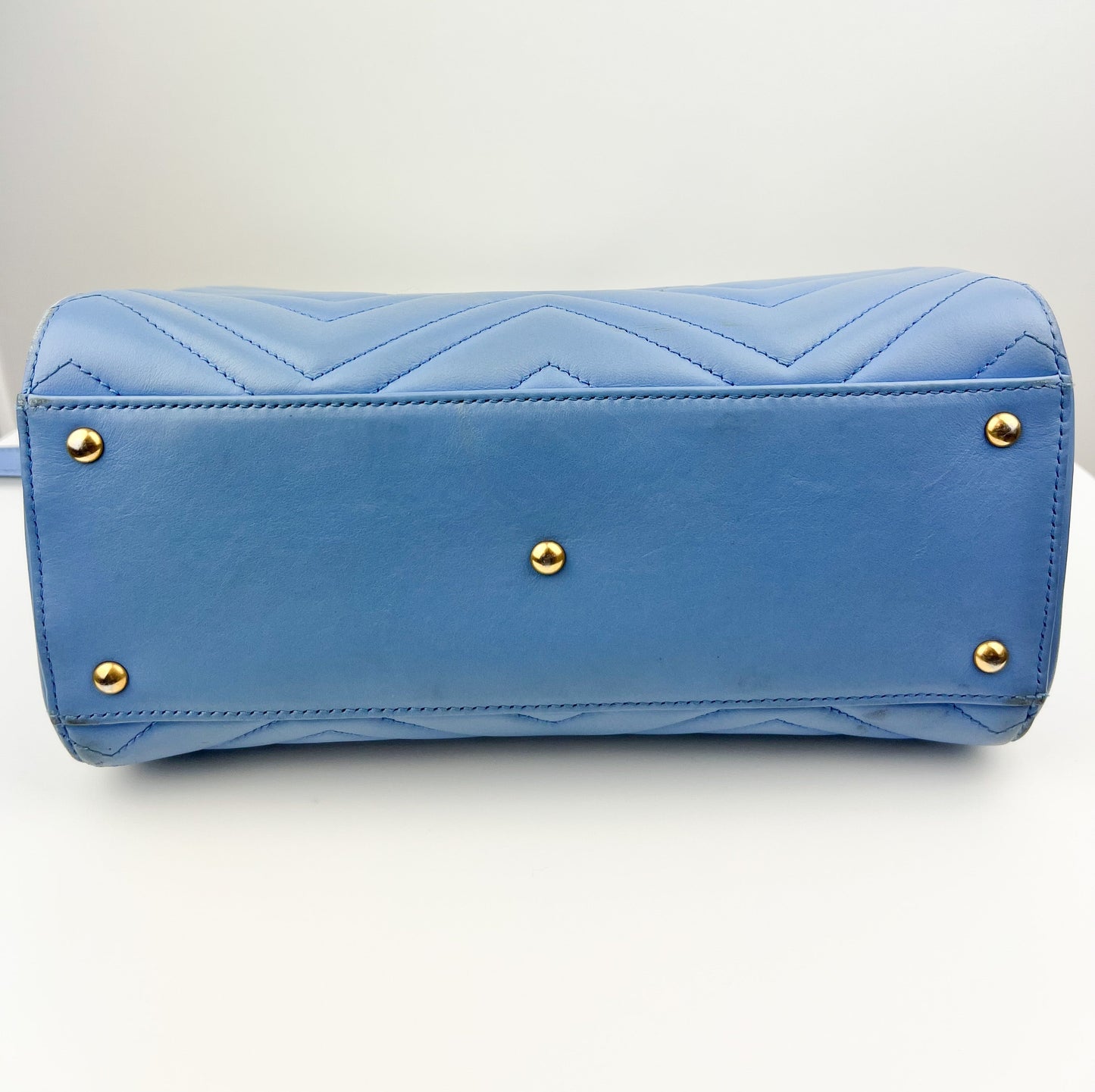 GG Marmont Medium Matelasse Bag in Blue