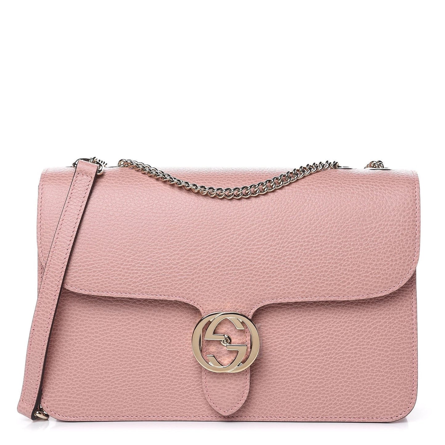GUCCI MEDIUM CALFSKIN INTERLOCKING G SHOULDER BAG