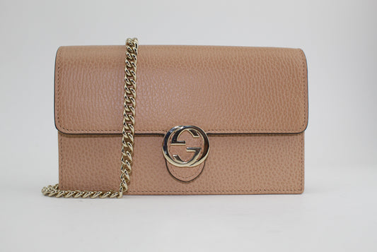 GUCCI ICON CHAIN BAG NUDE