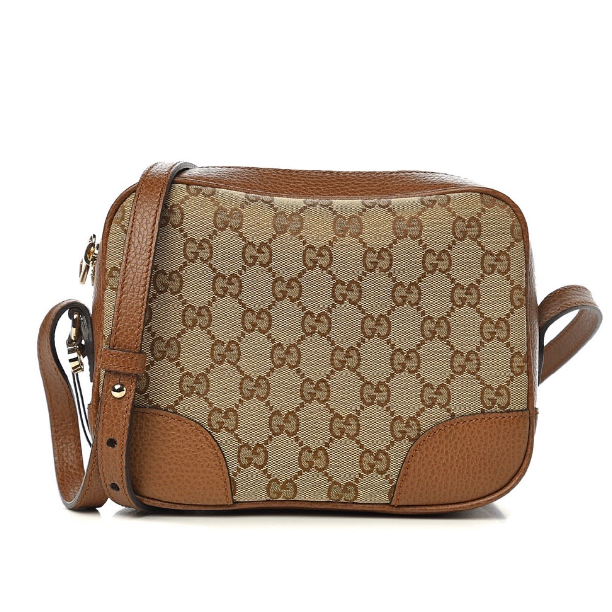 Gucci GG Supreme Canvas Bree Crossbody Bag in Brown