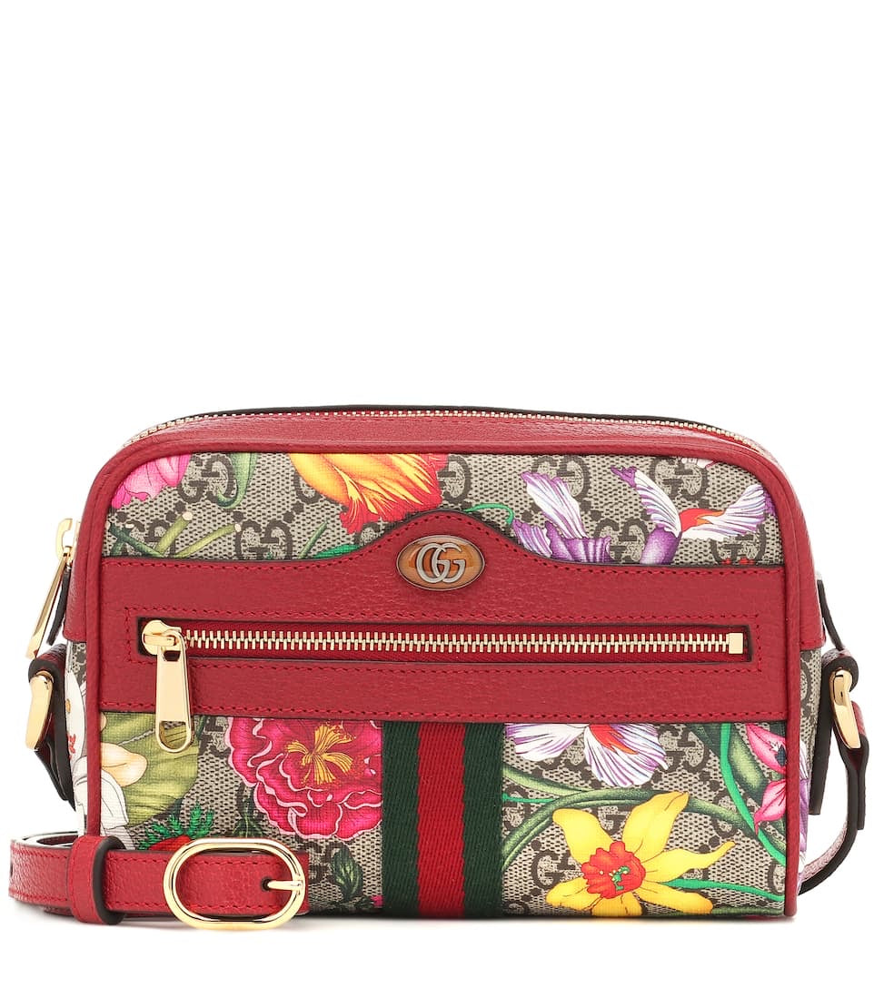 GUCCI OPHIDIA GG FLORA MINI SHOULDER BAG