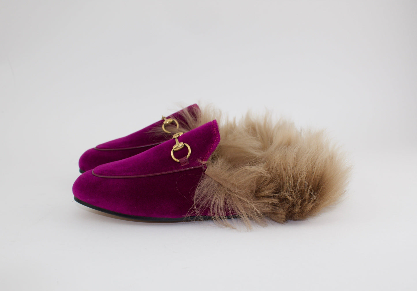 GUCCI PRINCETOWN VELVET SLIPPERS