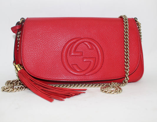GUCCI SOHO MEDIUM CHAIN CROSSBODY BAG
