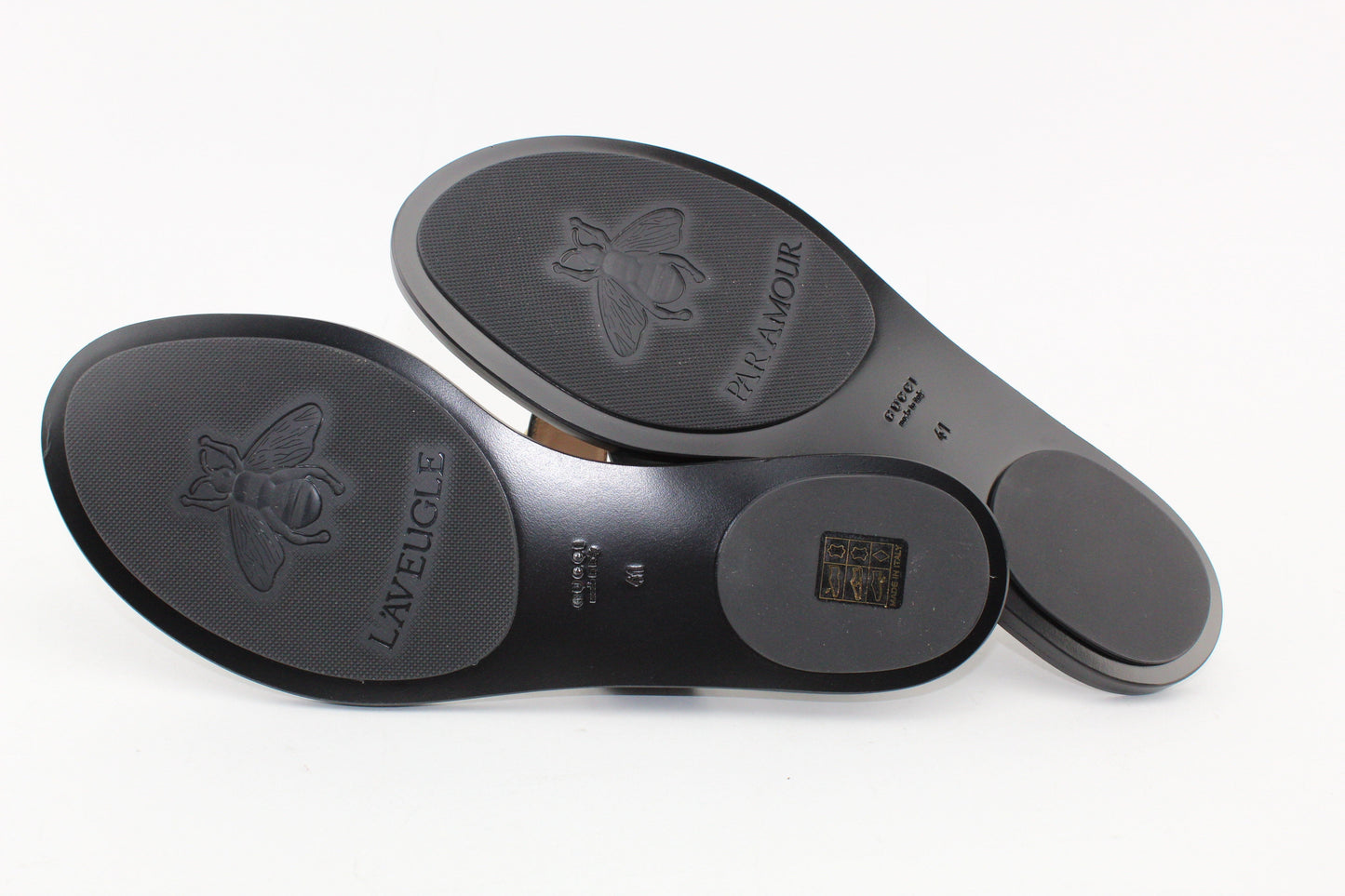 Gucci Leather Thong Sandal with double GG
