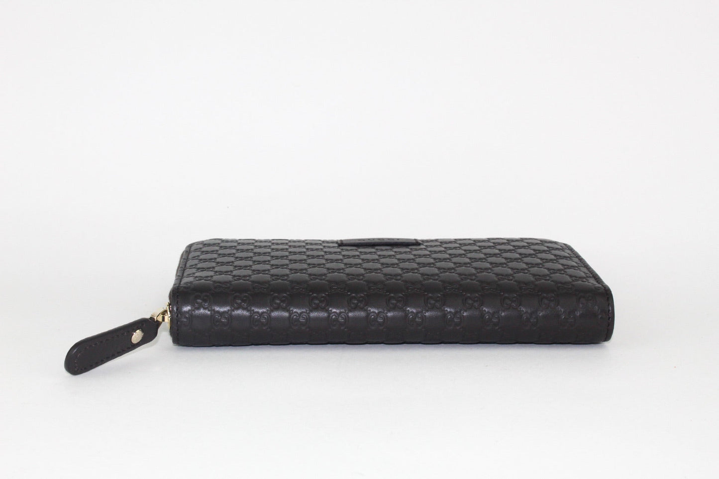 GUCCI MICRO GUCCISSIMA ZIP AROUND WALLET BROWN