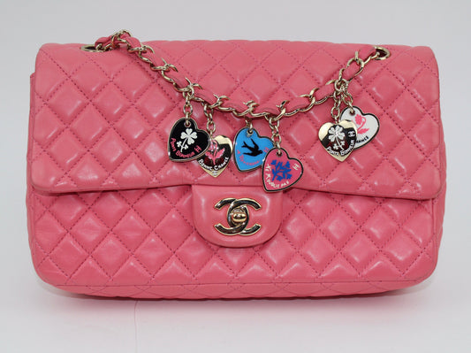 CHANEL SMALL LAMBSKIN FLAP BAG IN PINK