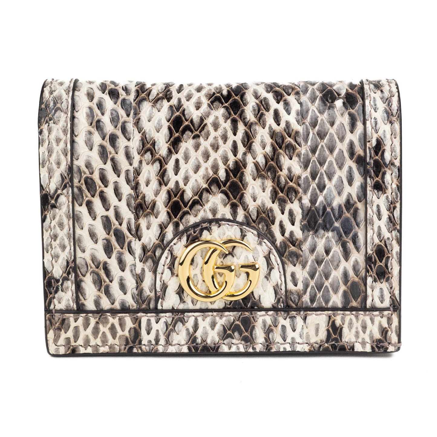 Gucci GG Snakeskin Card Case Wallet