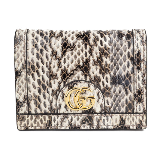 Gucci GG Snakeskin Card Case Wallet