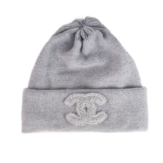 Chanel Grey Beanie Hat