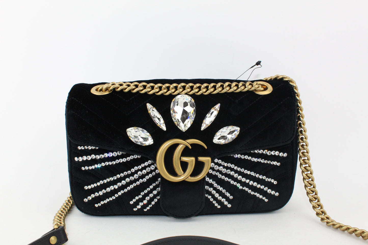 Gucci Marmont Small Crystal Embellished Bag