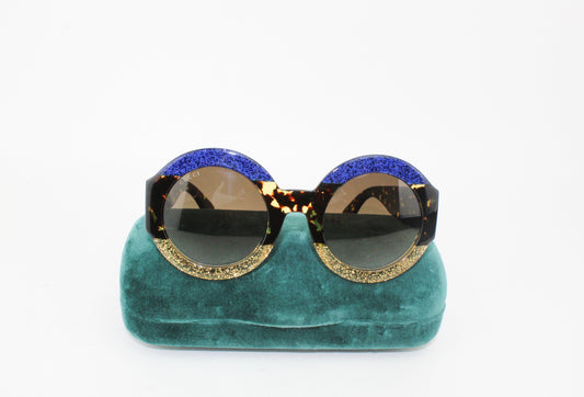 Gucci Glitter Round Sunglasses