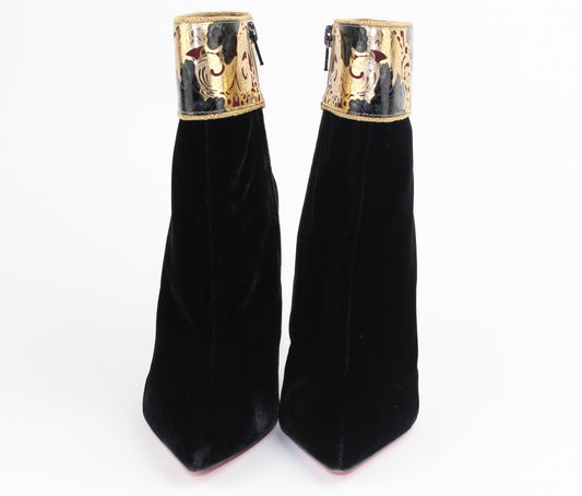 Christian Louboutin Edo Empire Velvet Booties size 40