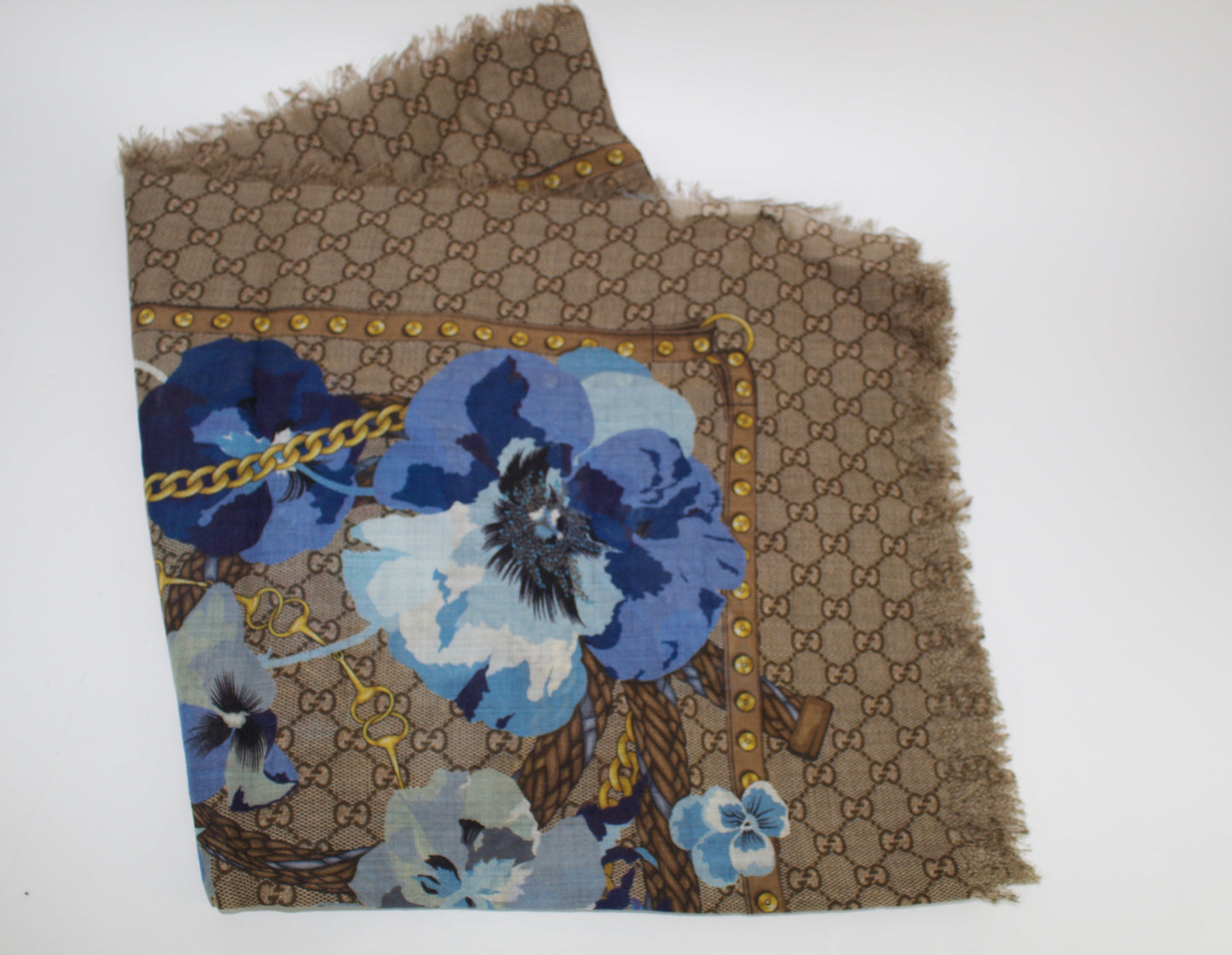 GUCCI OSHIBANA FLORAL PRINT SHAWL
