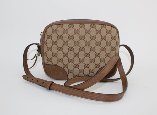 Gucci GG Supreme Canvas Bree Crossbody Bag in Brown