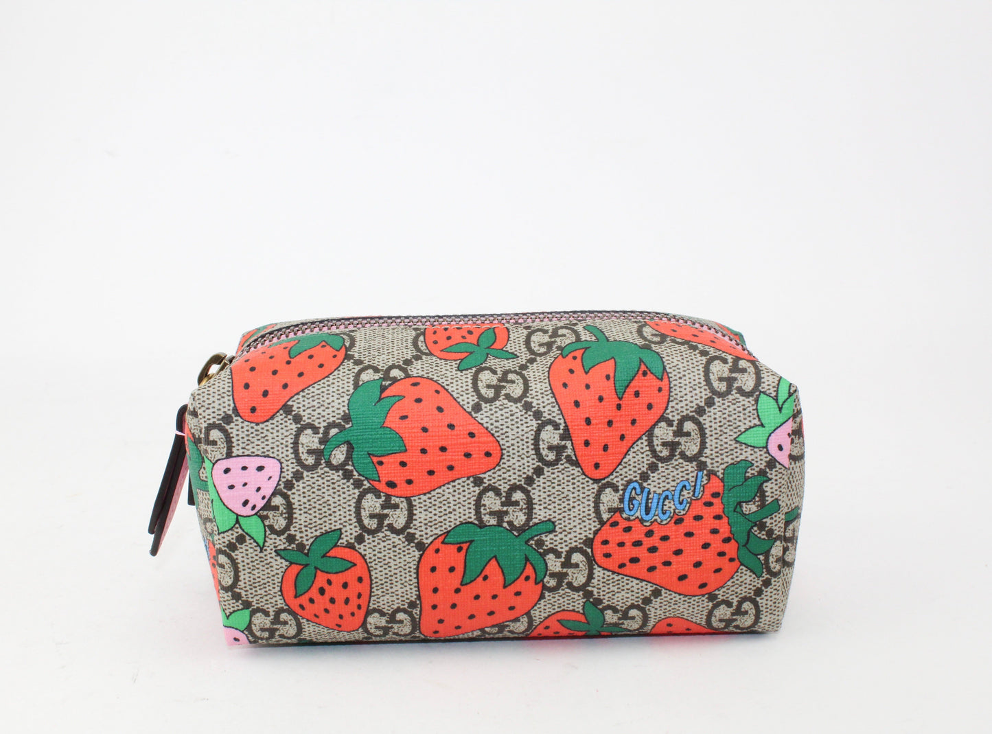 Gucci GG Strawberry Print Pouch