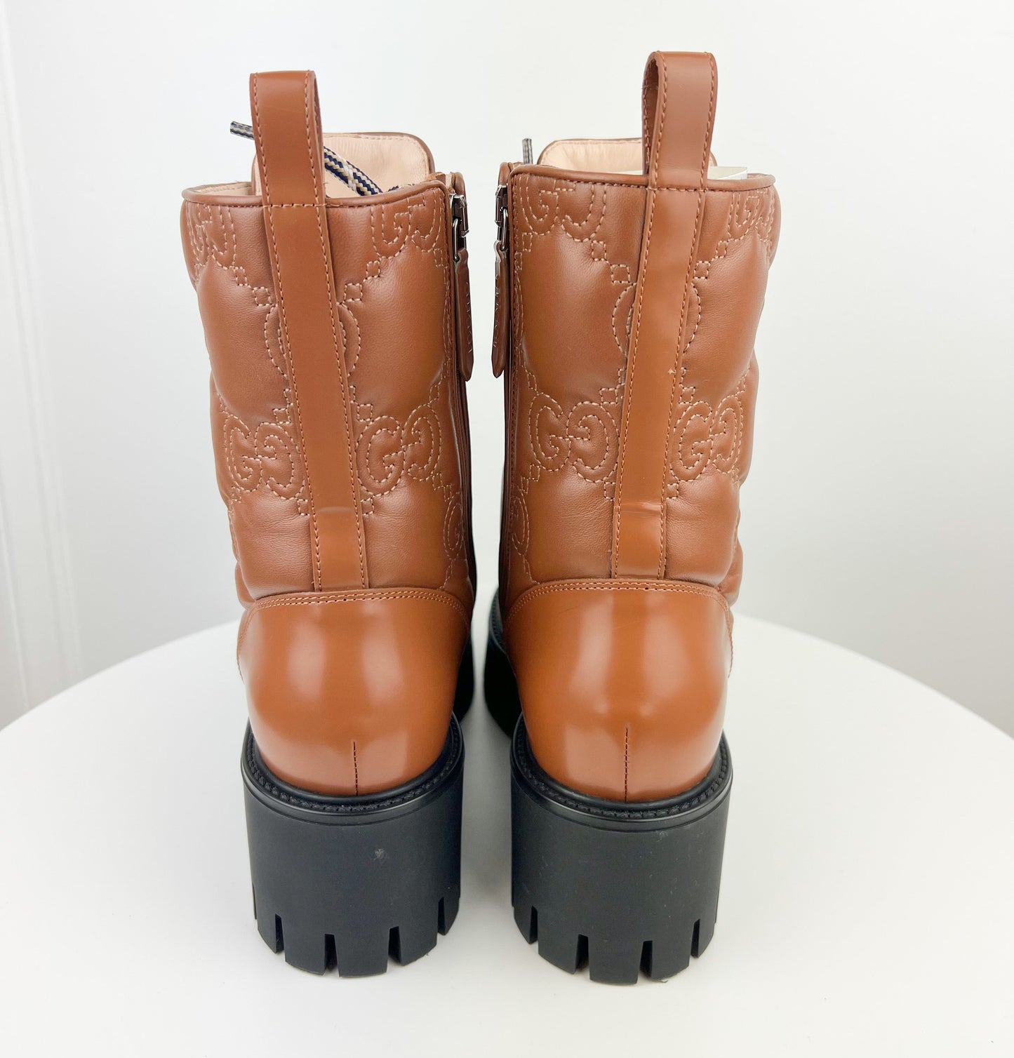 Gucci Women's GG Matelasse Lace Up Boot