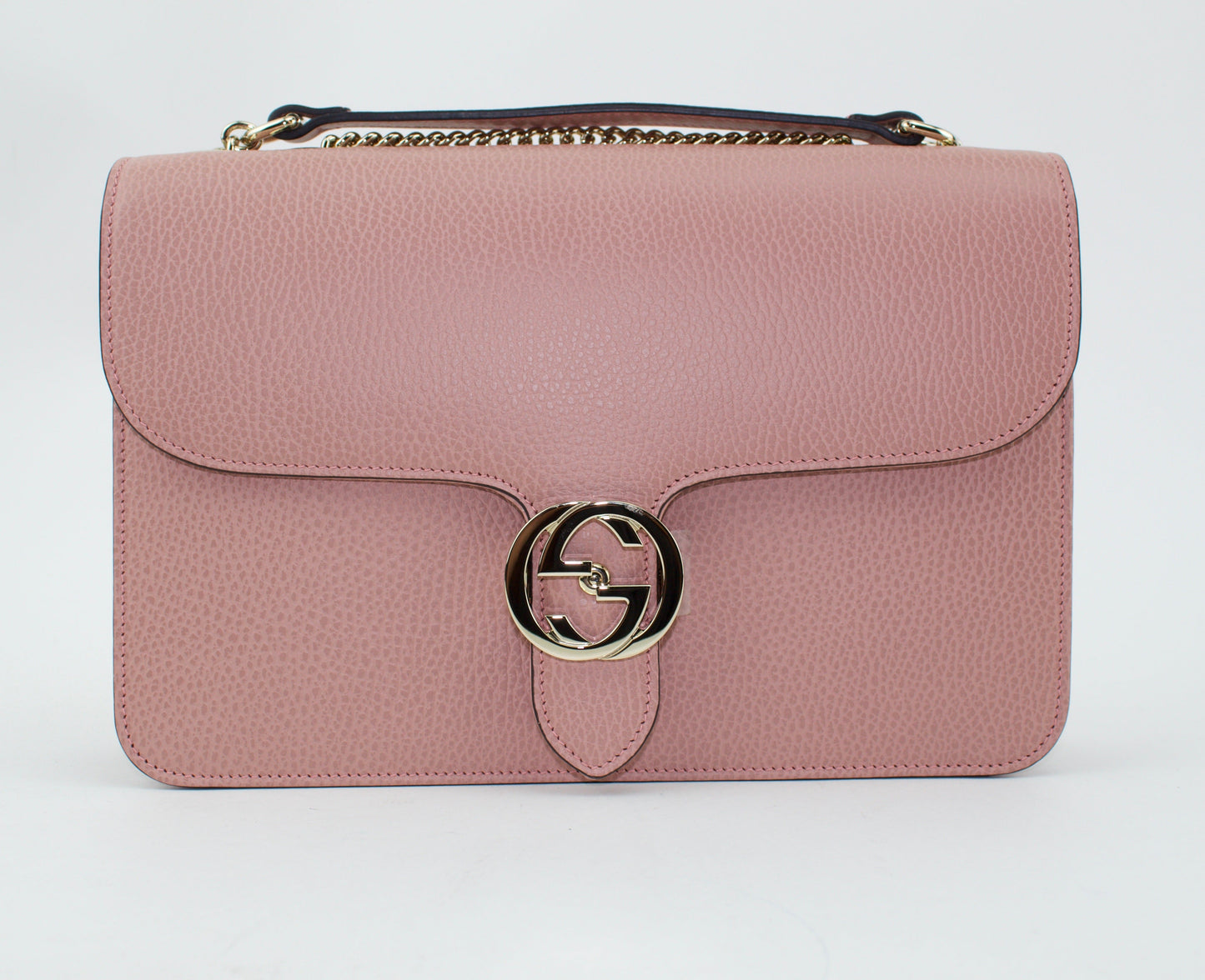 GUCCI MEDIUM CALFSKIN INTERLOCKING G SHOULDER BAG