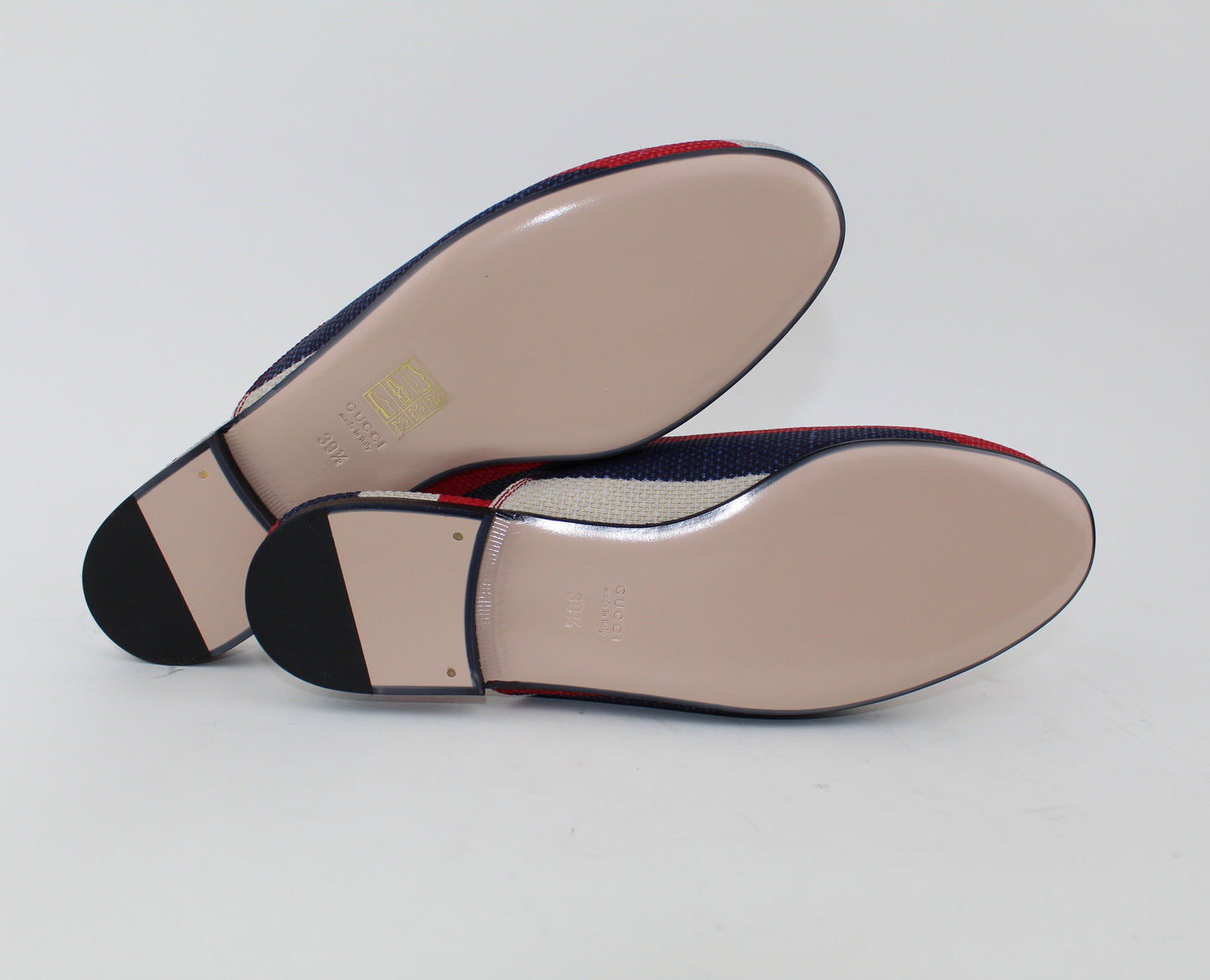 GUCCI PRINCETOWN SYLVIE CANVAS SLIPPERS