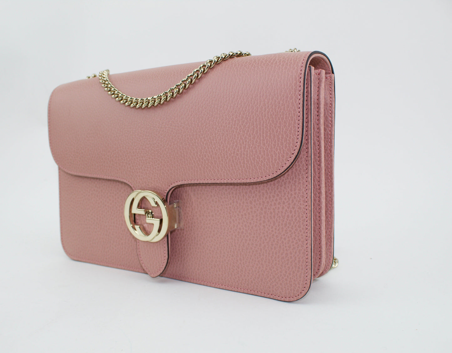 GUCCI MEDIUM CALFSKIN INTERLOCKING G SHOULDER BAG