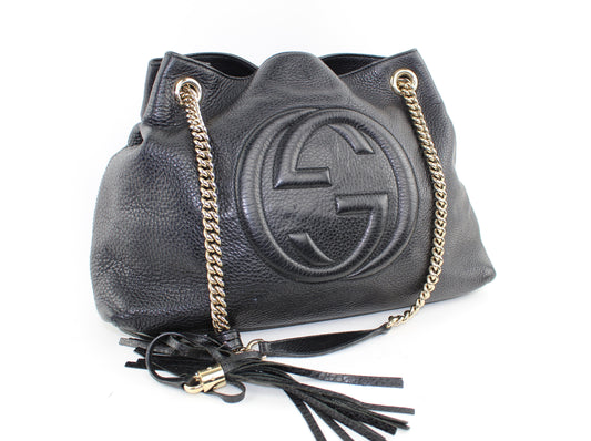 GUCCI SOHO LEATHER MEDIUM SHOULDER BAG