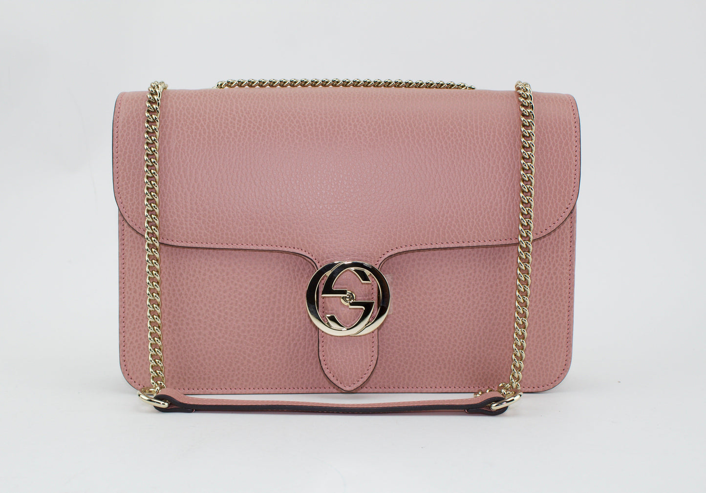 GUCCI MEDIUM CALFSKIN INTERLOCKING G SHOULDER BAG