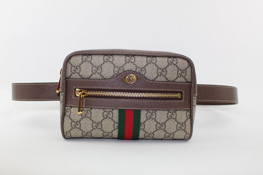 GUCCI OPHIDIA GG SUPREME SMALL BELT BAG