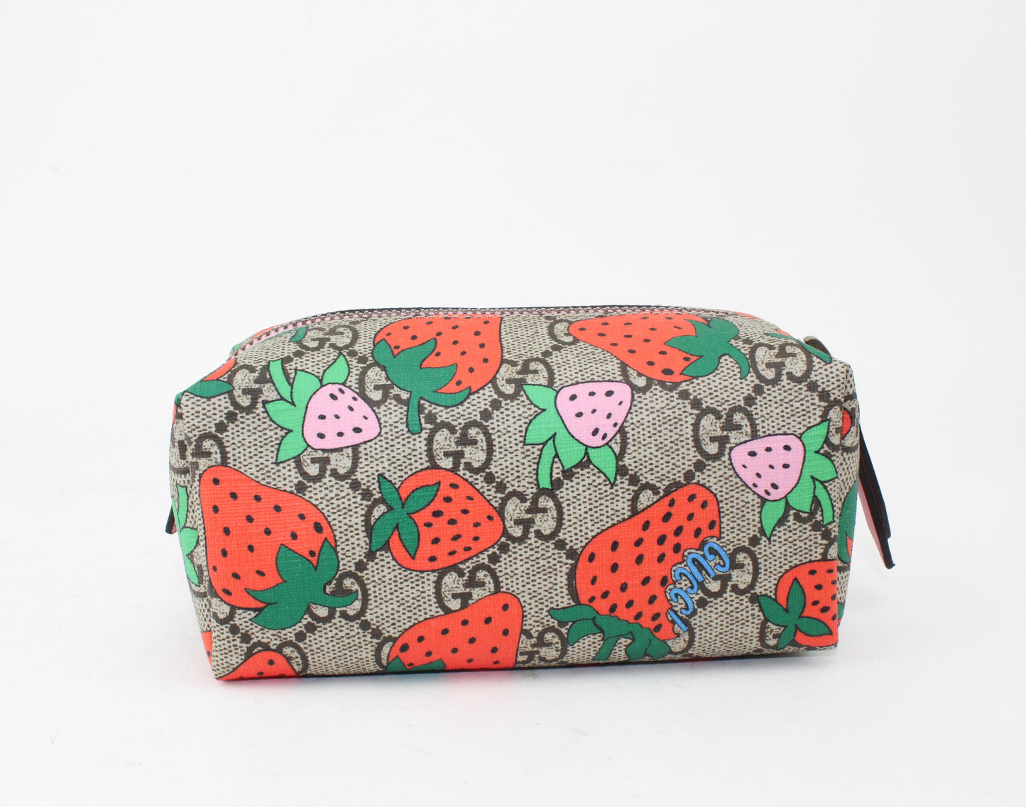 Gucci GG Strawberry Print Pouch