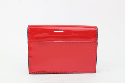 DIOR SADDLE FLAP CARD HOLDER RED
