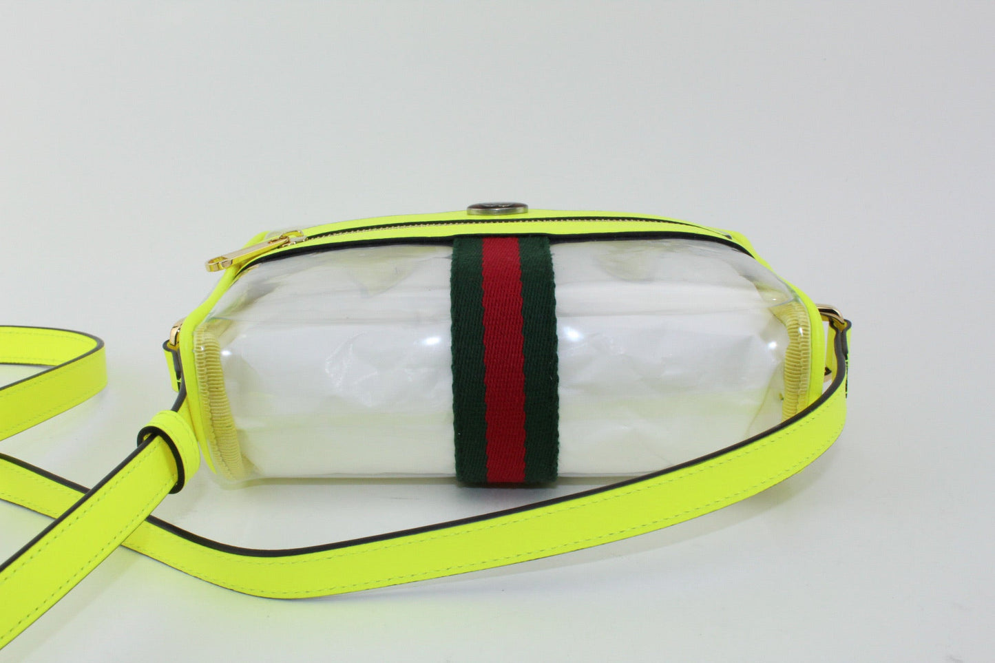 GUCCI MINI OPHIDIA TRANSPARENT CROSSBODY BAG