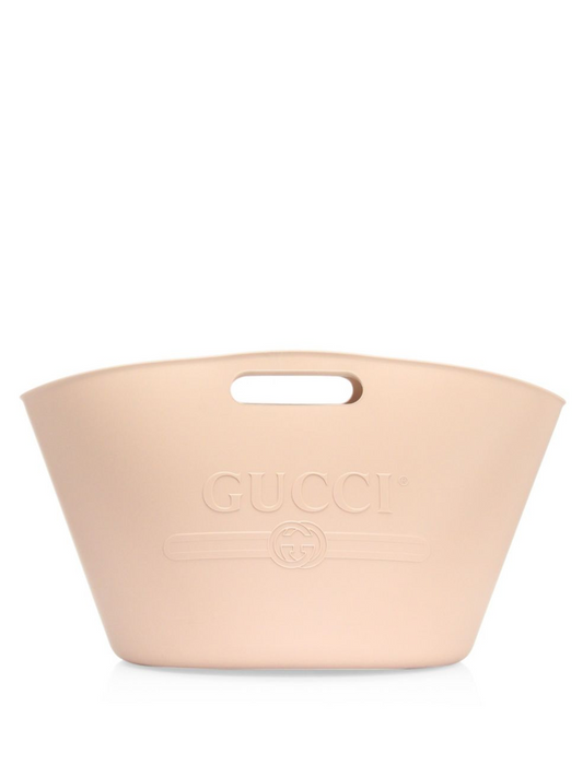 GUCCI LOGO RUBBER BUCKET TOTE BAG