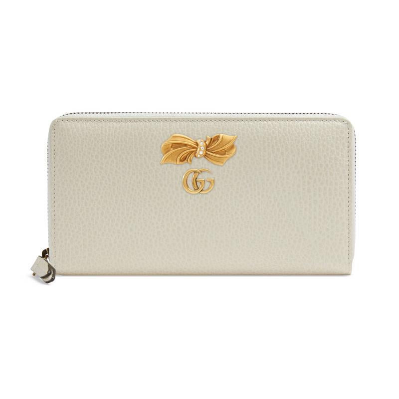 GUCCI PETIT BOW ZIP AROUND WALLET