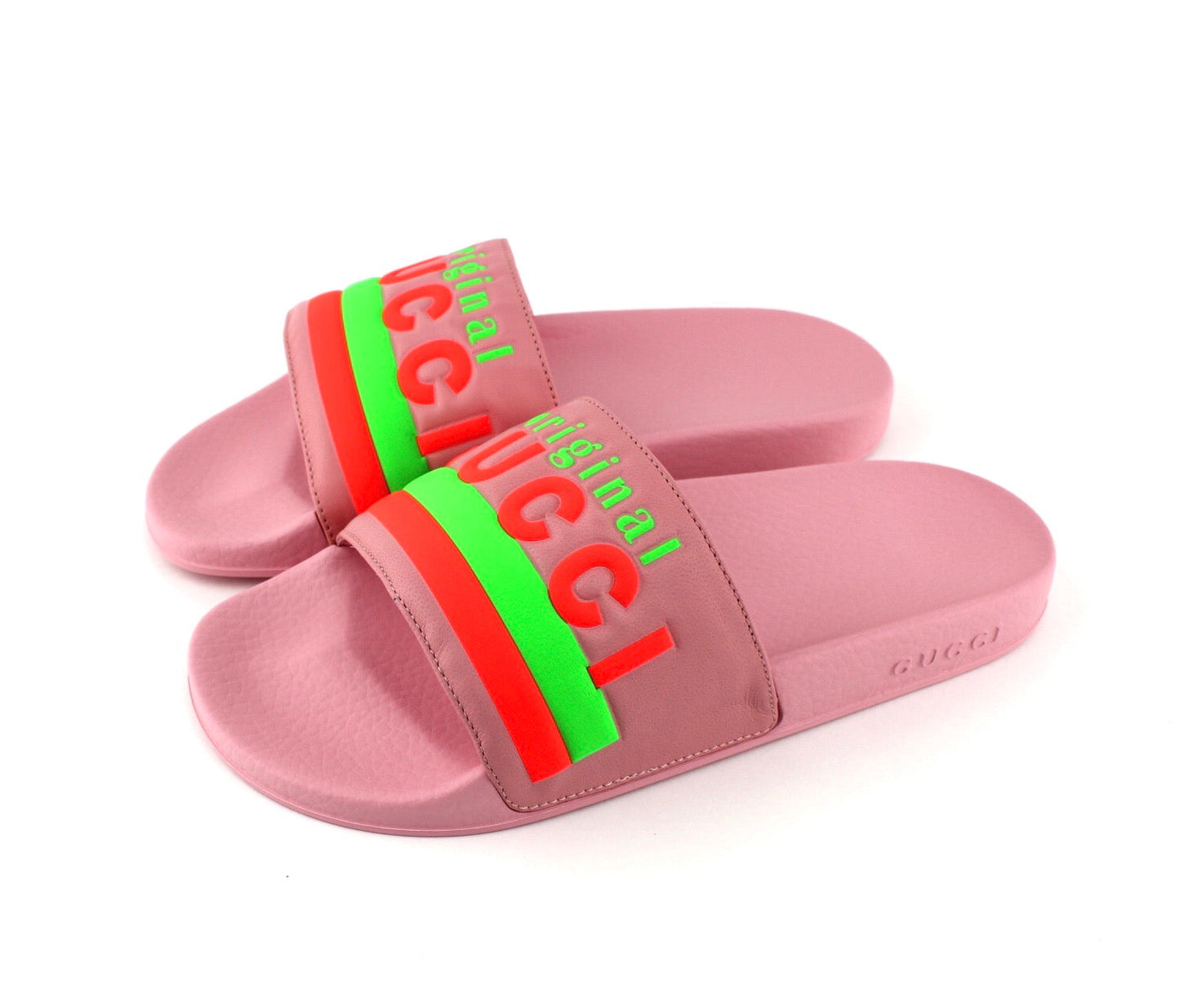 GUCCI PURSUIT PUFFER SLIDES PINK