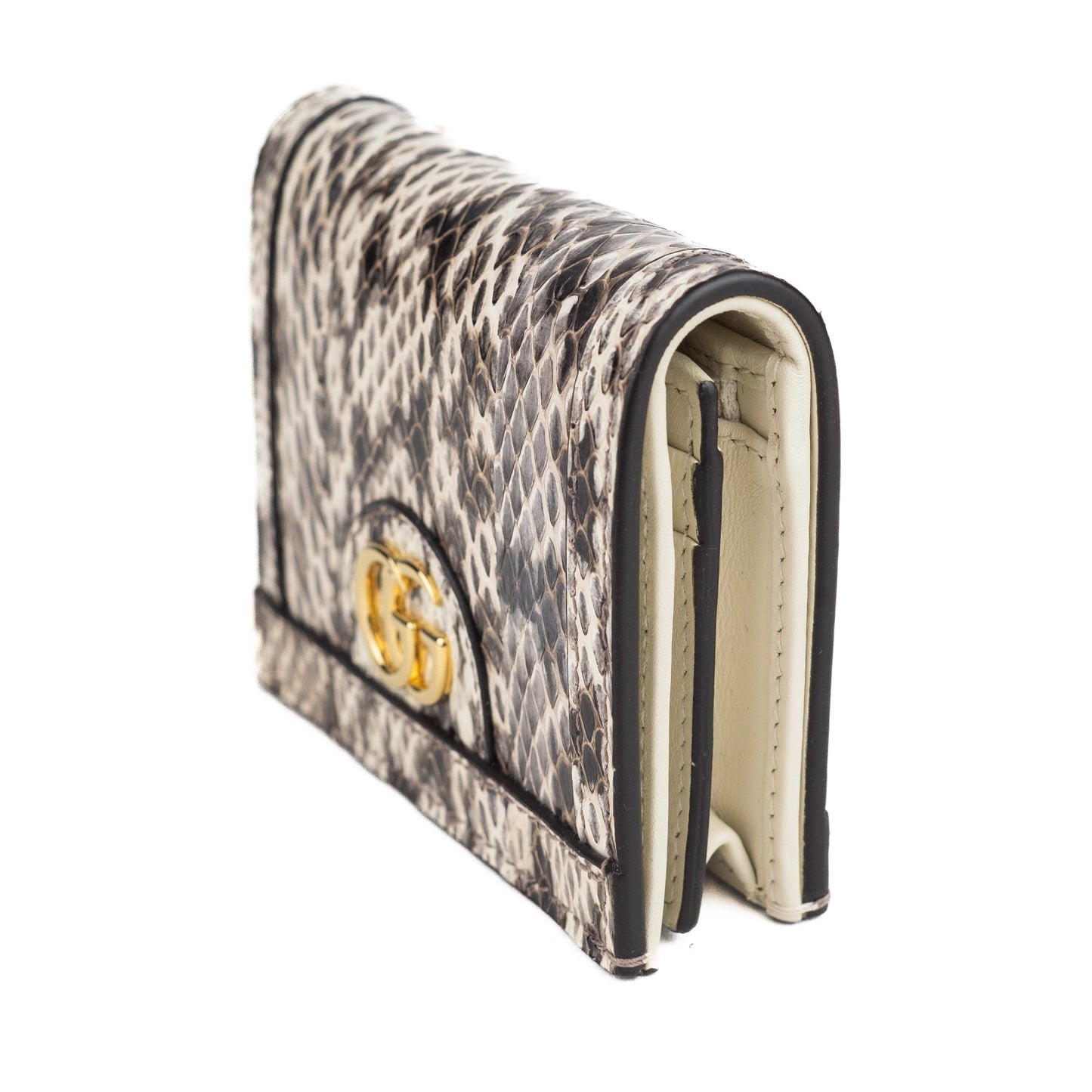 Gucci GG Snakeskin Card Case Wallet